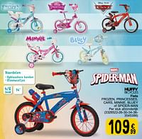 Promoties Fiets frozen princesses cars minnie bluey of spider-man - Marvel - Geldig van 14/05/2024 tot 30/09/2024 bij Cora