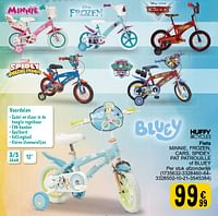 Fiets minnie frozen cars spidey pat patrouille of bluey-Huismerk - Cora