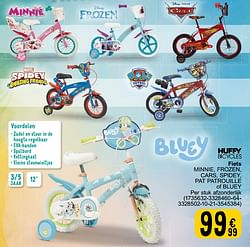 Fiets minnie frozen cars spidey pat patrouille of bluey