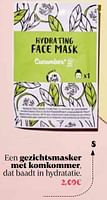 Promotions Hydrating face mask - Produit maison - Carrefour  - Valide de 31/05/2024 à 30/06/2024 chez Carrefour