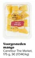 Promoties Voorgesneden mango carrefour the market - Huismerk - Carrefour  - Geldig van 31/05/2024 tot 30/06/2024 bij Carrefour