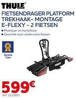 Promoties Fietsendrager platform trekhaak- montage e-flexy - Thule - Geldig van 29/03/2024 tot 04/06/2024 bij Auto 5