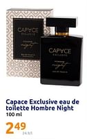 Promoties Capace exclusive eau de toilette hombre night - Capace - Geldig van 29/05/2024 tot 04/06/2024 bij Action