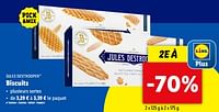 Promotions Biscuits - Jules Destrooper - Valide de 05/06/2024 à 11/06/2024 chez Lidl