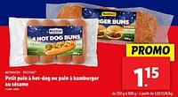 Promotions Petit pain à hot-dog ou pain à hamburger au sésame - Mcennedy - Valide de 05/06/2024 à 11/06/2024 chez Lidl