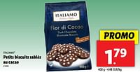 Promotions Petits biscuits sablés au cacao - Italiamo - Valide de 05/06/2024 à 11/06/2024 chez Lidl