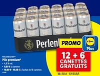 Promotions Pils premium - Perlenbacher - Valide de 05/06/2024 à 11/06/2024 chez Lidl
