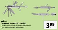 Promotions Couteau ou couverts de camping - Rocktrail - Valide de 05/06/2024 à 11/06/2024 chez Lidl
