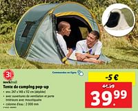 Promotions Tente de camping pop-up - Rocktrail - Valide de 05/06/2024 à 11/06/2024 chez Lidl
