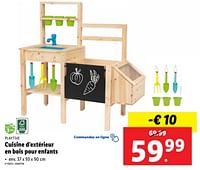 Promotions Cuisine d’extérieur en bois pour enfants - Playtive - Valide de 05/06/2024 à 11/06/2024 chez Lidl