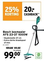 Promoties Bosch bosmaaier afs 23-37 - Bosch - Geldig van 22/05/2024 tot 18/06/2024 bij Gamma