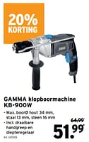 Promoties Gamma klopboormachine kb-900w - Gamma - Geldig van 22/05/2024 tot 18/06/2024 bij Gamma