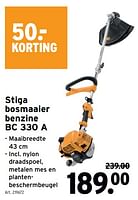 Promoties Stiga bosmaaier benzine bc 330 a - Stiga - Geldig van 22/05/2024 tot 18/06/2024 bij Gamma