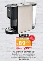 Promotions Machine a expresso zanussi aroma quattro - Zanussi - Valide de 29/05/2024 à 03/06/2024 chez Trafic