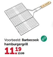 Promoties Barbecook hamburgergrill - Barbecook - Geldig van 29/05/2024 tot 09/06/2024 bij Aveve
