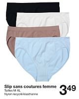 Promotions Slip sans coutures femme - Produit maison - Zeeman  - Valide de 01/06/2024 à 14/06/2024 chez Zeeman