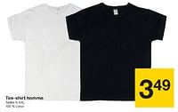 Promotions Tee-shirt homme - Produit maison - Zeeman  - Valide de 01/06/2024 à 14/06/2024 chez Zeeman
