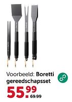 Promoties Boretti gereedschapsset - Boretti - Geldig van 29/05/2024 tot 09/06/2024 bij Aveve