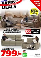 Promotions Modèle antonio - Produit maison - Seats and Sofas - Valide de 03/06/2024 à 09/06/2024 chez Seats and Sofas