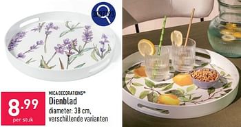 Promoties Dienblad - Mica Decorations - Geldig van 10/06/2024 tot 16/06/2024 bij Aldi