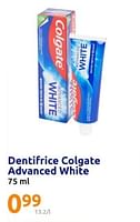 Promotions Dentifrice colgate advanced white - Colgate - Valide de 29/05/2024 à 04/06/2024 chez Action