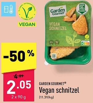 Promoties Vegan schnitzel - Garden Gourmet - Geldig van 10/06/2024 tot 16/06/2024 bij Aldi