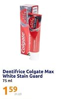 Promotions Dentifrice colgate max white stain guard - Colgate - Valide de 29/05/2024 à 04/06/2024 chez Action