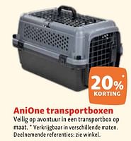 Promoties Anione transportboxen 20% korting - Anione - Geldig van 05/06/2024 tot 10/06/2024 bij Maxi Zoo