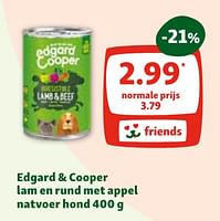 Promoties Edgard + cooper lam en rund met appel natvoer hond - Edgard & Cooper - Geldig van 05/06/2024 tot 10/06/2024 bij Maxi Zoo