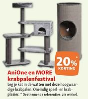 Promoties Anione en more krabpalenfestival 20% korting - Huismerk - Maxi Zoo - Geldig van 05/06/2024 tot 10/06/2024 bij Maxi Zoo