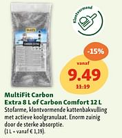 Promoties Multifit carbon extra 8 l of carbon comfort - Multifit - Geldig van 05/06/2024 tot 10/06/2024 bij Maxi Zoo