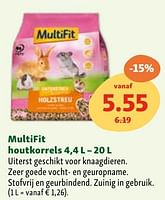 Promoties Multifit houtkorrels - Multifit - Geldig van 05/06/2024 tot 10/06/2024 bij Maxi Zoo