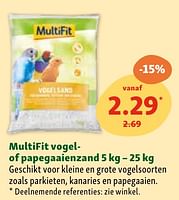 Promoties Multifit vogel- of papegaaienzand - Multifit - Geldig van 05/06/2024 tot 10/06/2024 bij Maxi Zoo