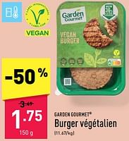 Promotions Burger végétalien - Garden Gourmet - Valide de 10/06/2024 à 16/06/2024 chez Aldi