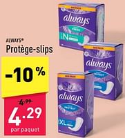 Promotions Protège-slips - Always - Valide de 10/06/2024 à 16/06/2024 chez Aldi