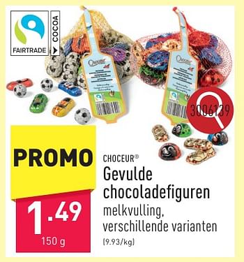 Promoties Gevulde chocoladefiguren - Choceur - Geldig van 10/06/2024 tot 16/06/2024 bij Aldi