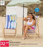 Promoties Houten strandstoel - Belavi - Geldig van 10/06/2024 tot 16/06/2024 bij Aldi