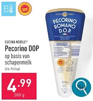 Promoties Pecorino dop - Cucina Nobile - Geldig van 10/06/2024 tot 16/06/2024 bij Aldi