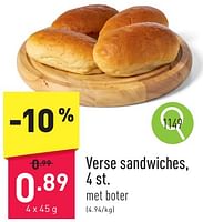 Promoties Verse sandwiches - Huismerk - Aldi - Geldig van 10/06/2024 tot 16/06/2024 bij Aldi