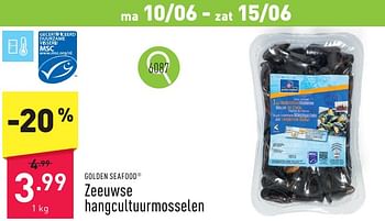 Promoties Zeeuwse hangcultuurmosselen - Golden Seafood - Geldig van 10/06/2024 tot 16/06/2024 bij Aldi