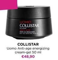 Promoties Collistar uomo anti-age energizing cream-gel - Collistar - Geldig van 02/06/2024 tot 09/06/2024 bij ICI PARIS XL