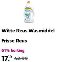 Promoties Witte reus wasmiddel frisse reus - Witte reus - Geldig van 02/06/2024 tot 09/06/2024 bij Plein