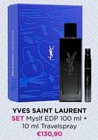 Promoties Yves saint laurent set myslf edt + travelspray - Yves Saint Laurent - Geldig van 02/06/2024 tot 09/06/2024 bij ICI PARIS XL