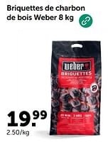 Promotions Briquettes de charbon de bois weber 8 kg - Weber - Valide de 29/05/2024 à 09/06/2024 chez Aveve