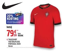 Promoties Thuisshirt voetbalploeg portugal 2024 heren - NIKE - Geldig van 28/05/2024 tot 16/06/2024 bij Intersport