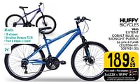 Promotions Huffy bicycles vélo extent cobalt blue ou midnight purple - Huffy Bicycles - Valide de 14/05/2024 à 30/09/2024 chez Cora