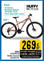 Promotions Huffy bicycles vélo korros - Huffy Bicycles - Valide de 14/05/2024 à 30/09/2024 chez Cora
