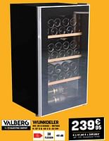 Promoties Valberg wijnkoeler wc 38 g b302c - Valberg - Geldig van 29/05/2024 tot 09/06/2024 bij Electro Depot