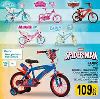 Promotions Vélo frozen, princesses, cars, minnie, bluey ou spider-man - Marvel - Valide de 14/05/2024 à 30/09/2024 chez Cora