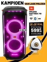 Promoties Jbl speaker partybox 710 - JBL - Geldig van 29/05/2024 tot 09/06/2024 bij Electro Depot